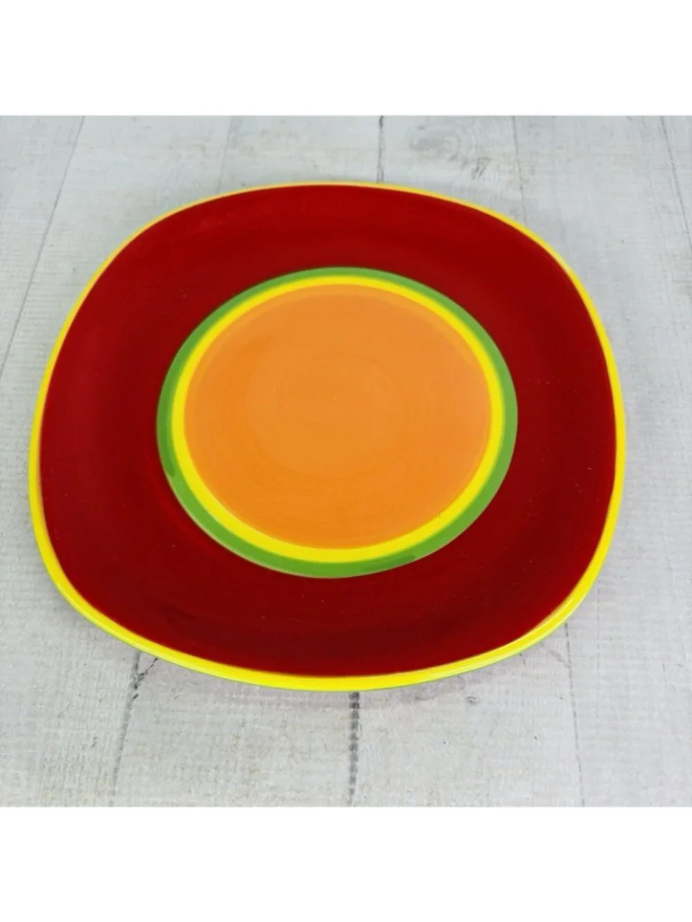 Dansk CARIBE ARUBA ORANGE & Red Green Yellow Rings 8 3/4